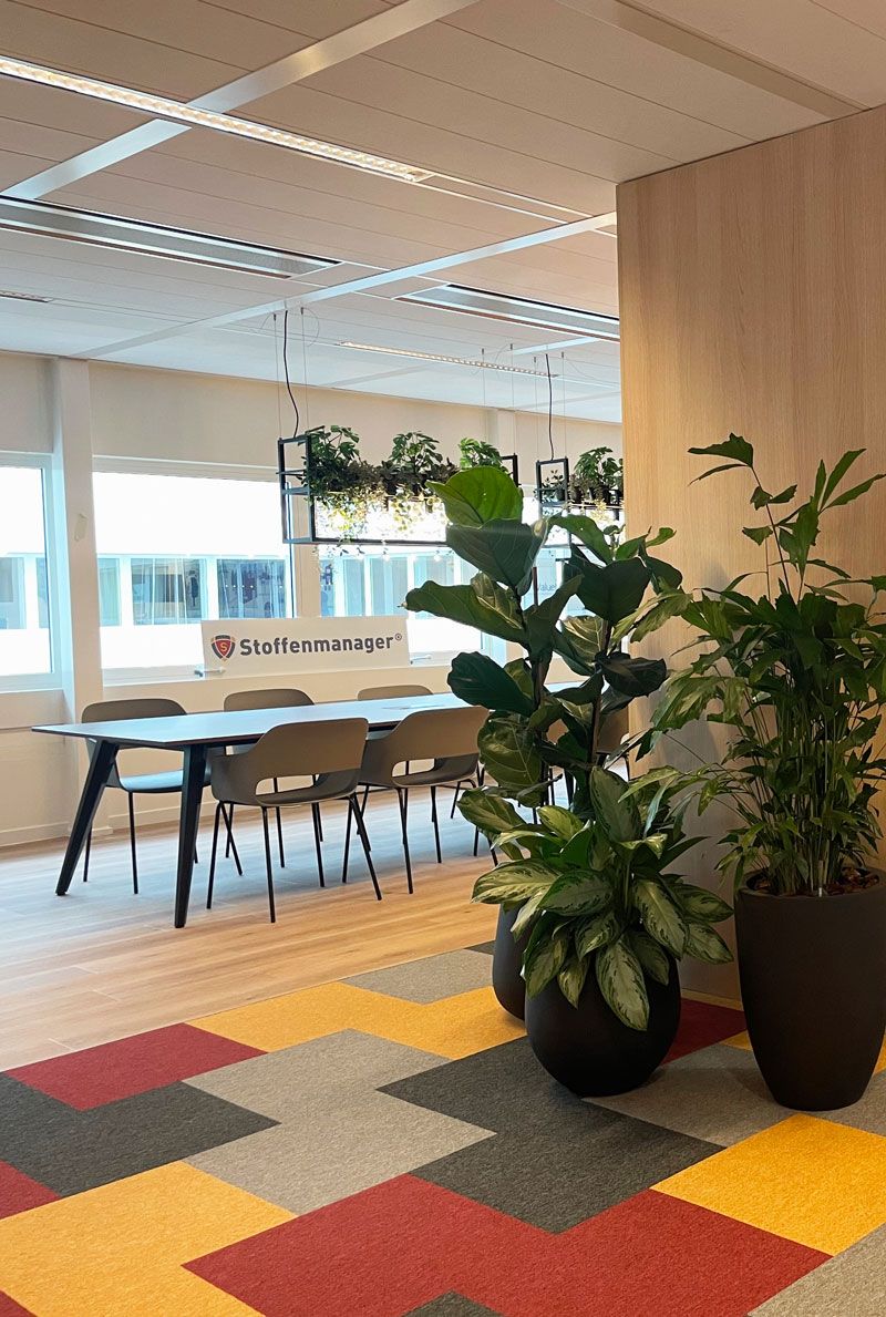 Planten in interieurontwerp kantoor Amstelveen