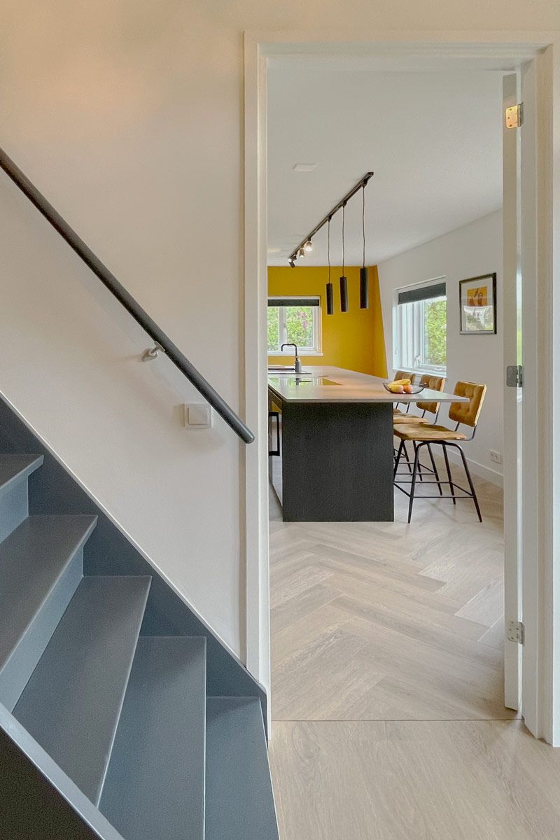 Interieurontwerp verbouwing woning Utrecht moderne luxe keuken maatwerkmeubels lichtplan